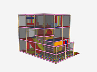 Játszólabirintus 375 x 485 x 390 cm