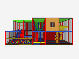 Játszólabirintus 608x608x260 cm - Dunaföldvár Terv